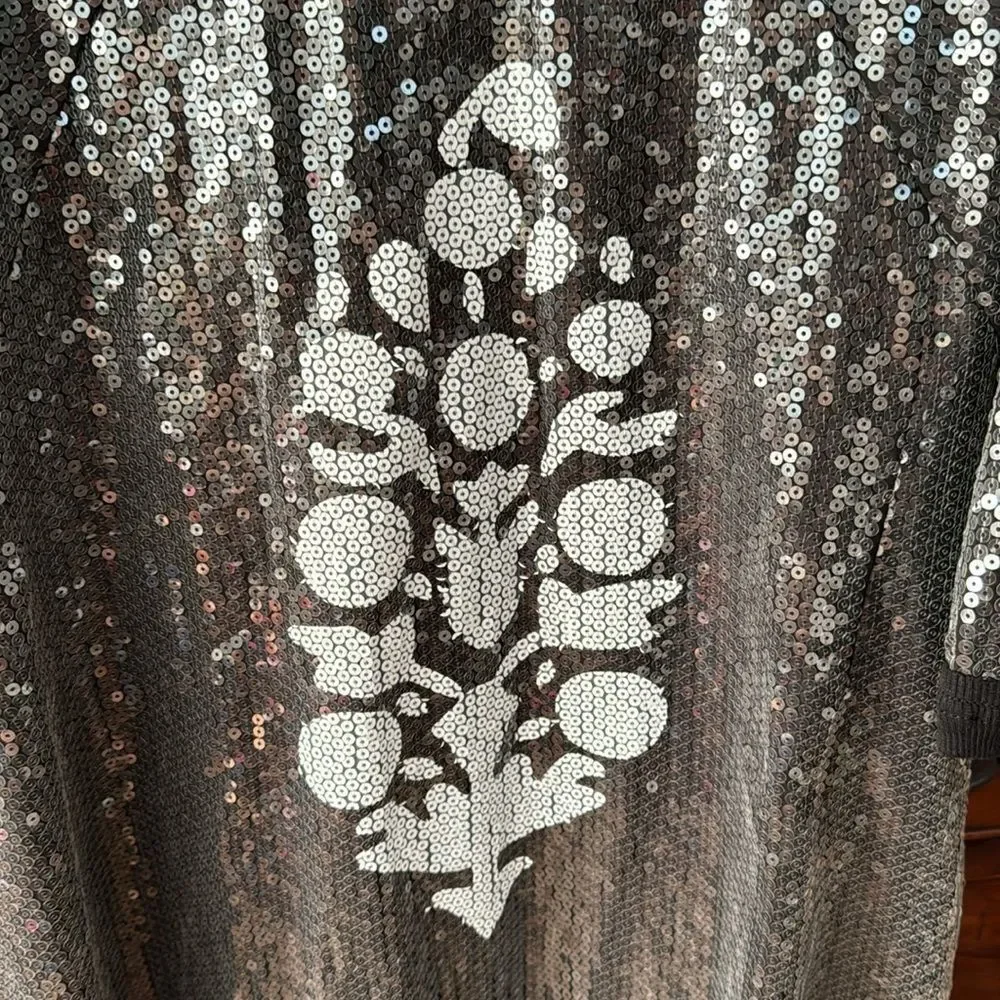 Free People Sequin Run Off TeeSize XS
